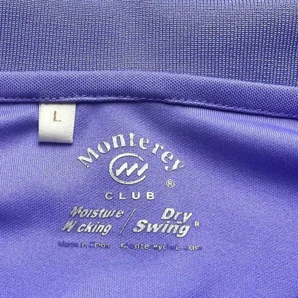 Monterey Club Womens Sleeveless Polo Shirt Purple Dry Swing Moisture Wicking L - Picture 4 of 13